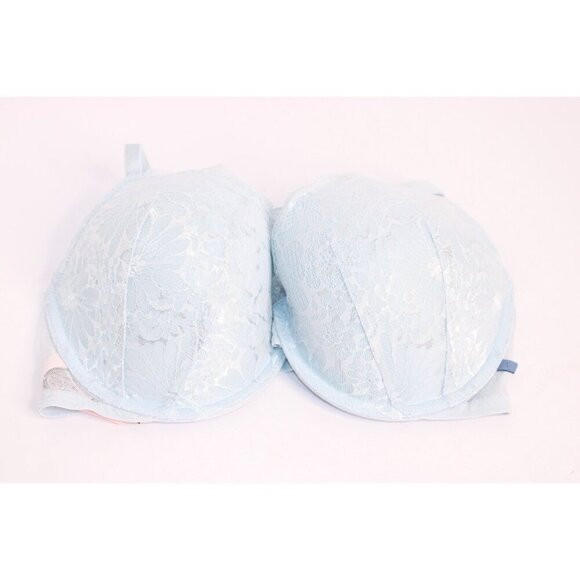Victoria's Secret 34DD Blue Solid Push Up Lace Lightly Padded Unwired Razorback - Picture 14 of 14